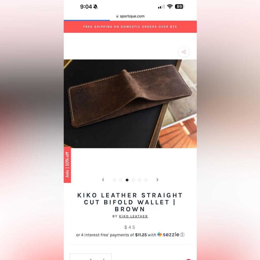 Kiki Leather Wallet. NWT.